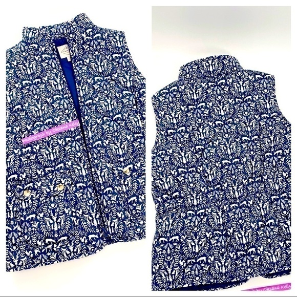 St. Johns Bay Navy Blue Woodland  quilted Vest szS - Picture 2 of 8